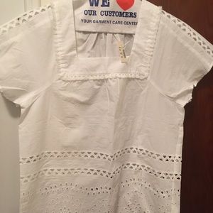 White top w/ eyelet details . FINAL PRICE!!